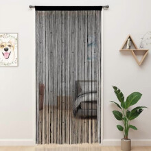 Beaded Curtain Beaded Curtains for Doorways Crystals Suitable for Interior Hanging Decoration and Partitions Closet Curtains (39"x110", Black)