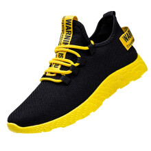 nsendm Male Fashion Sneakers Adult Men Sneaker Shoes Men's Weaving Running le Shoes Tourist Flying Leisure Men's Sneaker Shoes Men Yellow 9.5