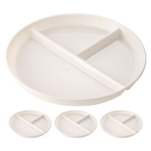 OUNONA Lot de 4 assiettes compartimentées - Plateaux de service et de conservation des aliments