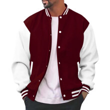 Veste universitaire WUWUQF pour homme, veste de baseball universitaire décontractée pour garçon, manteau léger