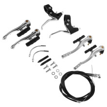 3Sets Aluminium-Bremskit Faltbar Mit Kabeln Und Hebeln Bunt Für Bike