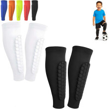 Shin Defender, Shin Guards Kids with Honeycomb Pads, 2 Pack Shindefender Shins Guards Soccer for Ski Youth Adult(Black White,XL(Adult))