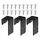 6 Pcs Stepladder Bunk Bed Hook Bracket Rubber Coated Hook Bracket Screw Iron 1
