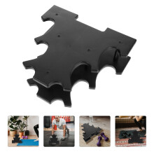 OUNONA Dumbbell Rack Gym with Dumbbells Weight Holder for Fitness Black