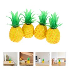 Magnifique lot de 4 mini faux ananas réalistes, accessoires de photographie, décorations de fêtes pour la maison et la pâtisserie.
