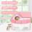 Hamster PVC Rose Double Étages Refuge Animal 4