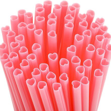 Disposable Christmas Paper Plates and Cutlery Set, Red Plastic Straws for Parties Birthday Picnic BBQ, 50-Pack Eco-Friendly Holiday Dining