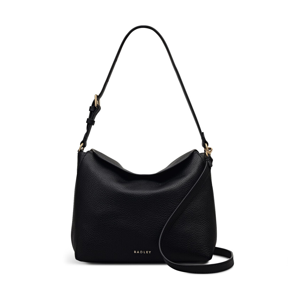 Radley London City Road Women's Leather Medium Flapover Shoulder, Black