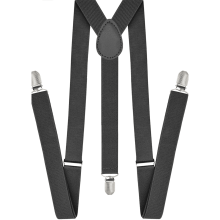 GASTROPOD Men's Adjustable Suspenders, Elastic Polyester, Heavy Duty 110cm2.5cm, Gray – Compatible with All Pants