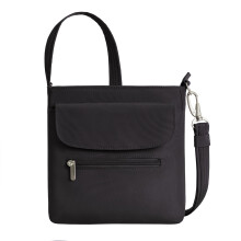 Travelon Anti-Theft Classic Mini Shoulder Bag, Black, 8.5" x 8.5" x 2.25", Travelon Anti-Theft Classic Mini Shoulder Bag