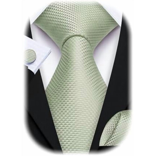 Men's Silk Tie Extra Long Solid Color Wedding Necktie