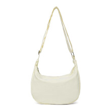 Miss Lulu Cross Body Bag for Women Waterproof Crescent Shoulder Bag Dumpling Bag with Adjustable Strap (Beige)