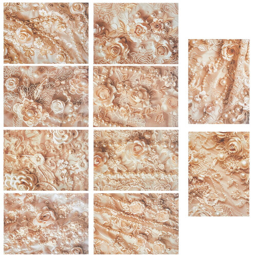 Scrapbook Paper Pad Floral Pearls 60 Sheets 10x14cm