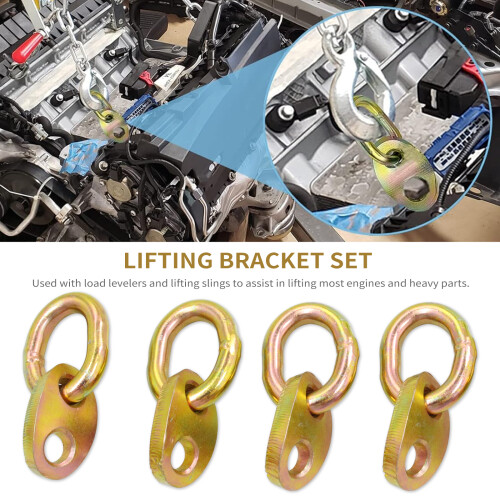 4 PCS Engine Support Bar Set 5500lbs Capacity Durable Iron Made 2