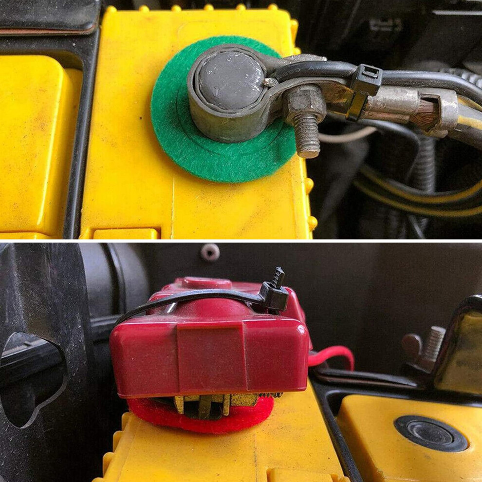 10Pcs Battery Terminal Protectors Anti-Corrosion Fiber Auto Car Battery Terminal Protector Gasket Pads For Vehicle Red/Green 9071309803839