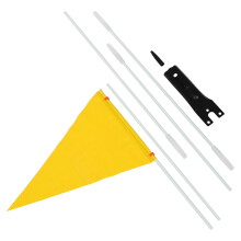 3Pcs Yellow Safety Bike Flags with Sturdy Fiberglass Poles for Kids