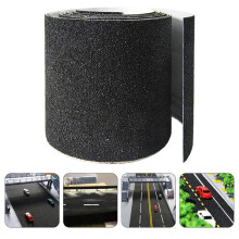 1 Roll Realistic Details Mini Road Model Black Plastic DIY Scenery Decoration for Architectural Models