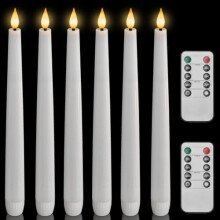 6er-Packung flammenlose Spitzkerzen mit Fernbedienung