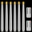 Velas cônicas de LED sem chama, brancas, 24,4 cm (9,6 polegadas), pacote com 6 unidades. 1