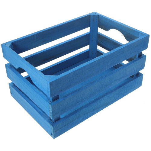 Wooden Crates for Storage Display - Rustic Blue