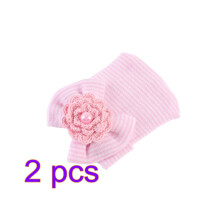 Babymütze Weicher Rosa Mit Niedlicher Schleife