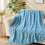 Super Soft Blue Flannel Fleece Throw Blanket 1