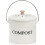 1-Gallon Odorless Kitchen Compost Bin with Charcoal Filter, Handle & Lid – White Scraps Caddy, Compatible with Standard Compost Systems 1
