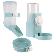 Automatic Pet Water Bottle Food Container Dispenser Bowl Cage Hanging Feeder Cats Dogs Drinking Fountain For Puppy Cats Rabbit