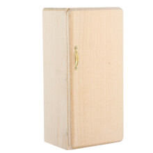 Mini frigorifero in legno per casa delle bambole, beige, 1 set