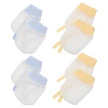 8Paare Nylon Babyhandschuhe Bunt Verstellbar Kratzschutz Atmungsaktiv