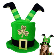 Grøn St. Patricks Day tophat med lange ører