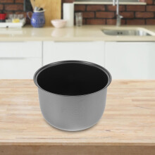 OUNONA Dark Grey Rice Cooker Inner Pot Replacement Thick Aluminum Alloy Liner for Even Heating and Easy Cleaning