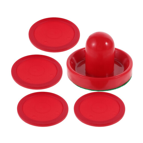 2Sets Multi ABS Hockey Pucks En Pushers Met Glijdende Plastic