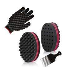 Magic Twist Hair Sponge, Barber Hair Brush Sponge, Styling Tool For Afro Curl, Coils, Dreadlocks (4 PACK)