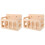 2Pièces Petit Animal En Bois Pour Cage, Beige Clair 3