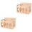 2Pièces Petit Animal En Bois Pour Cage, Beige Clair 4