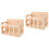 2Pièces Petit Animal En Bois Pour Cage, Beige Clair 5