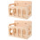 2Pièces Petit Animal En Bois Pour Cage, Beige Clair 6