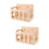2Pièces Petit Animal En Bois Pour Cage, Beige Clair 8