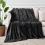 Black Striped Throw Blanket 50 x 60 in 1