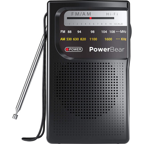 Φορητό ραδιόφωνο AM/FM με 2 μπαταρίες AA