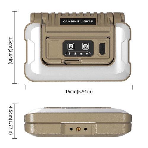 Lampe de camping LED 3 en 1 – Rechargeable par USB, pliable,