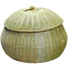 Wicker Mini Storage Basket with Lid - 11cm