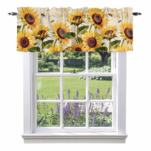 Cuirtín Valance Sunflower Bee 54x18 orlach Póca Slata