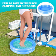 Portable Inflatable Foot Spa Basin Light Blue