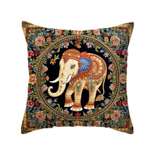 Kussenhoes met olifantenprint, Boheemse stijl, polyester, 18x18 inch