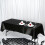 Nappe rectangulaire en satin noir 60" x 102" 1