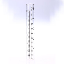 Szklana rurka deszczomierza z podwójną skalą, 14 cm