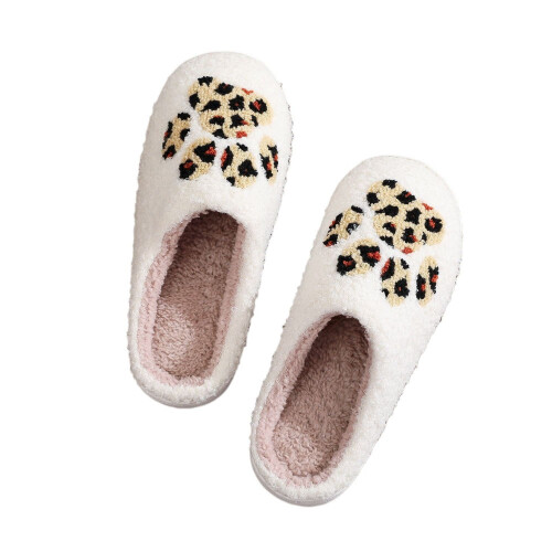 Leopardprintede hjemmesko med memory foam til kvinder og mænd