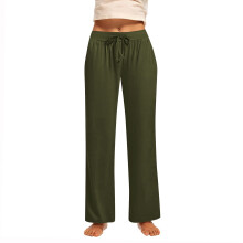 Girls Uniform Pants Kids High Waisted Dressy Pants Straight Leg Pants Casual Teen Girls Pants(Z02#Army Green,7-8 Years)